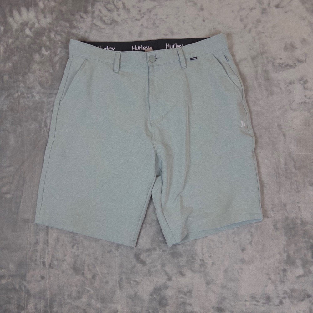 Hurley Hybrid Walk Shorts Mens 34 Green Heathered Quick Dry Casual Board Shorts
